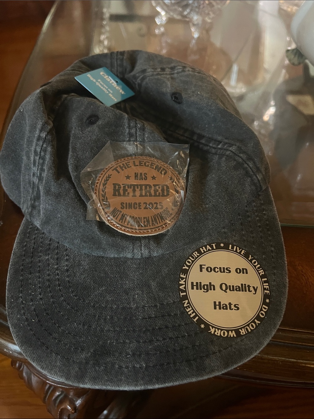 Washed Black Men’s Jeans-Inspired Cap